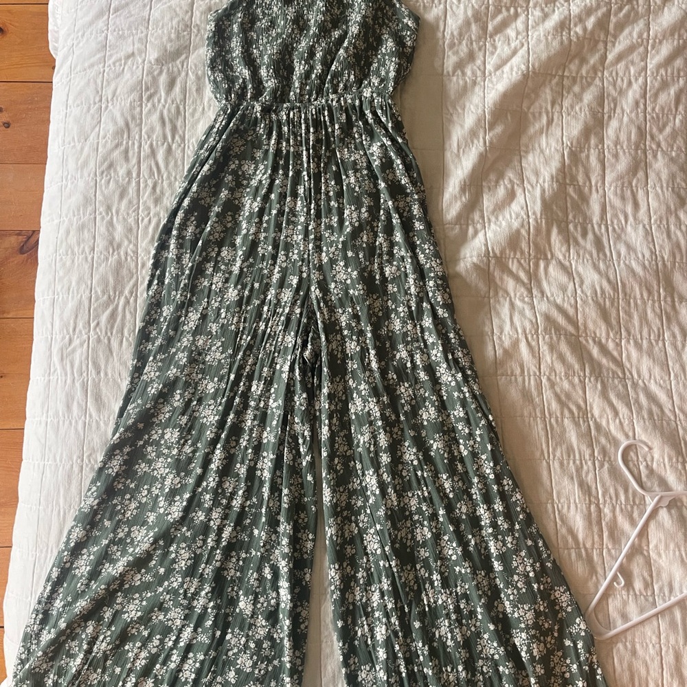 Floral Green Jumpsuit